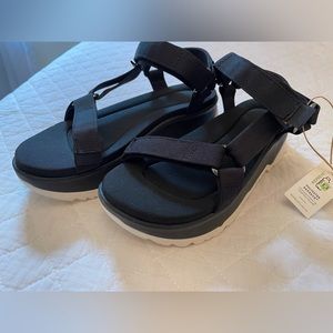 Teva Sandals black with white sole